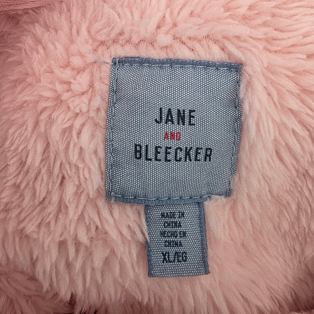 Jane and Bleecker Pink Funnel Neck Pullover Fleece Sweatshirt XL Coxy Soft Casua - Picture 3 of 5